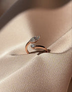 1 CT Marquise Cut Lab grown Diamond Cuff Engagement Ring