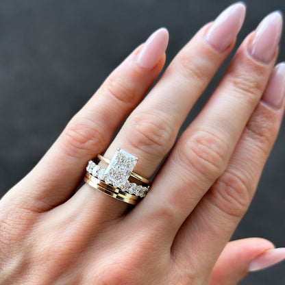 1 CT - 3 CT  Radiant Cut Lab grown Diamond Solitaire Engagement Ring