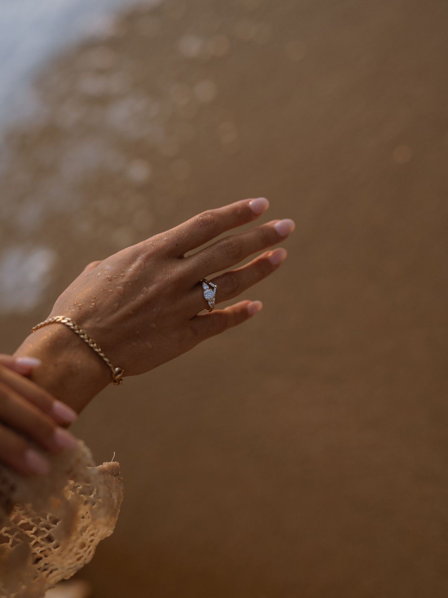 0.3 TCW Baguette CVD Diamond V-Shaped Wedding Band