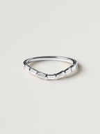 0.37 TCW Baguette CVD Diamond Curved Wedding Band
