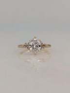 1 CT Oval Cut Cluster Moissanite Engagement Ring