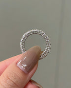3.38 TCW Oval CVD Diamond Full Eternity Wedding Band