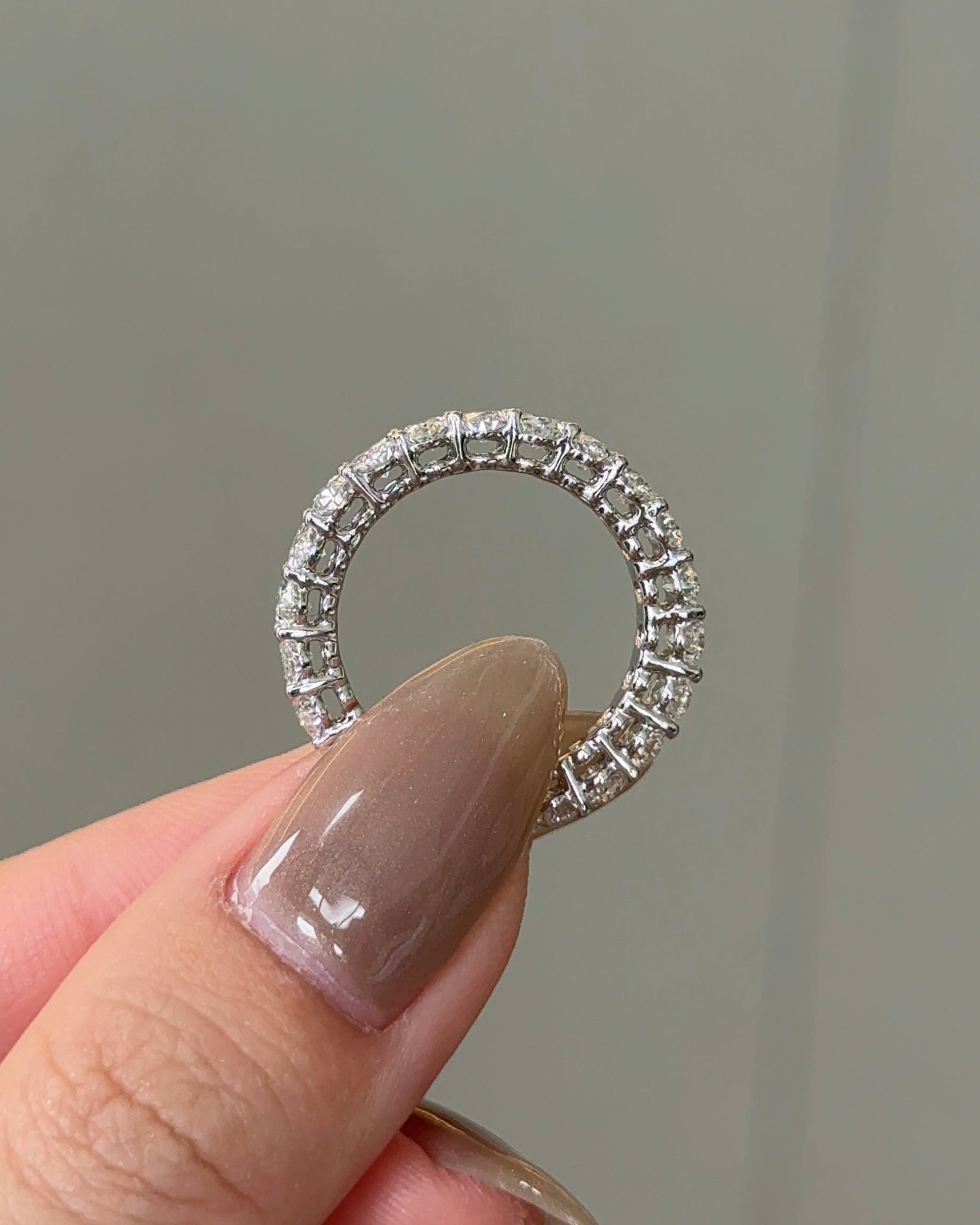 3.38 TCW Oval CVD Diamond Full Eternity Wedding Band