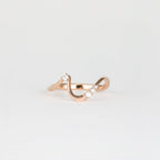 0.11 TCW Round CVD Diamond Curved Unique Style Scattered Wedding Band