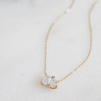 1.73 TCW Pear & Radiant Moissanite Diamond Toi et Moi Necklace
