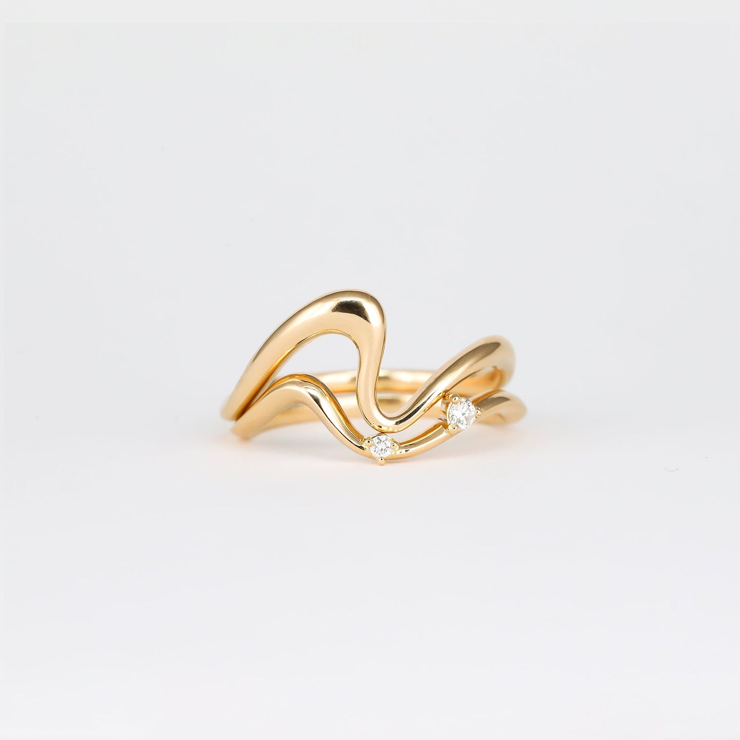 Plain Organic Curved Wedding Band