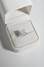 2.5 CT - 3.5 CT Radiant Cut Halo & Pave Moissanite Engagement Ring