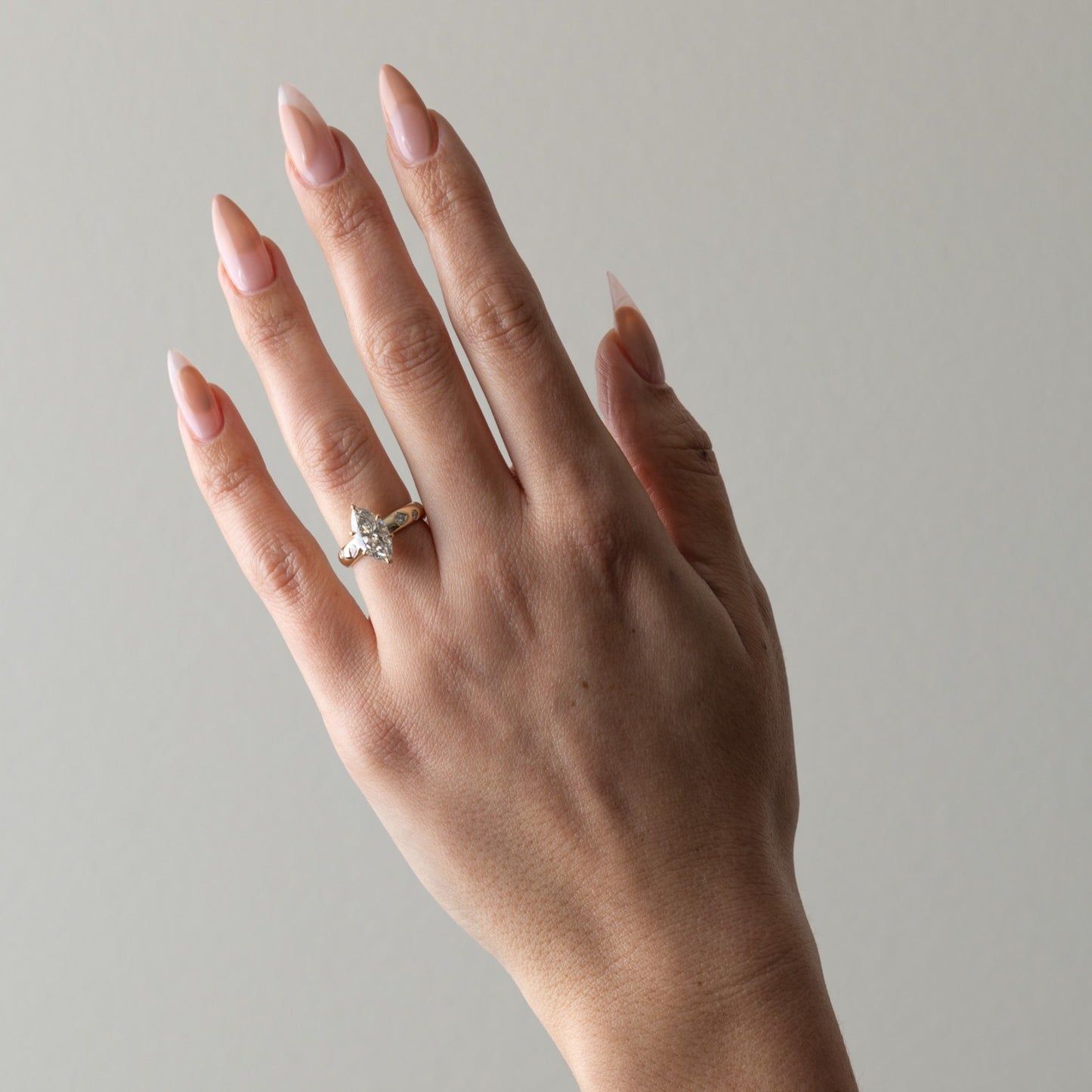 2.09 CT - 3.09 CT Marquise Cut Lab grown Diamond Side Stone Engagement Ring