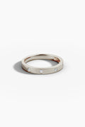 0.1 TCW Round Moissanite Flush Setting Wedding Band