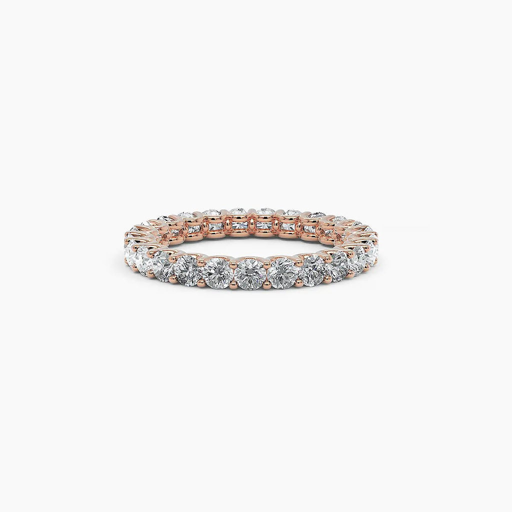 1.7 TCW Round Moissanite Full Eternity Wedding Band