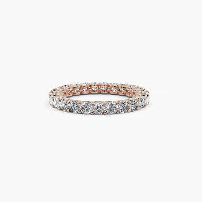 1.7 TCW Round Moissanite Full Eternity Wedding Band