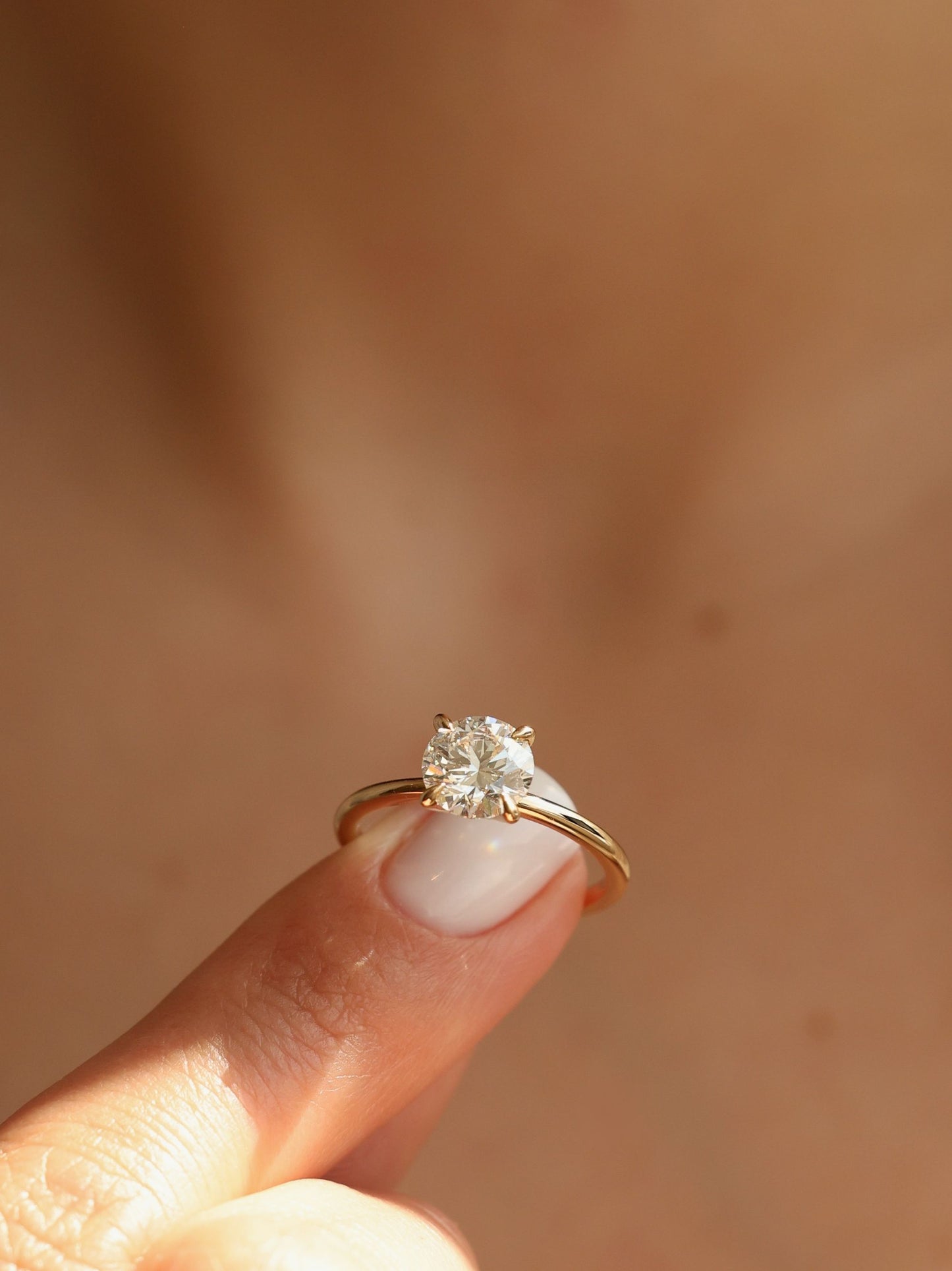 1.5 CT - 3.5 CT Round Cut Lab grown Diamond Solitaire Engagement Ring