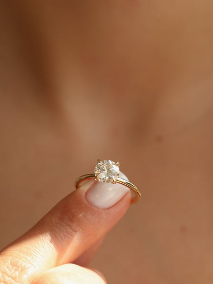 1.5 CT - 3.5 CT Round Cut Lab grown Diamond Solitaire Engagement Ring