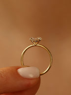 1 CT - 3 CT East-West Oval Cut Lab grown Diamond Solitaire Engagement Ring