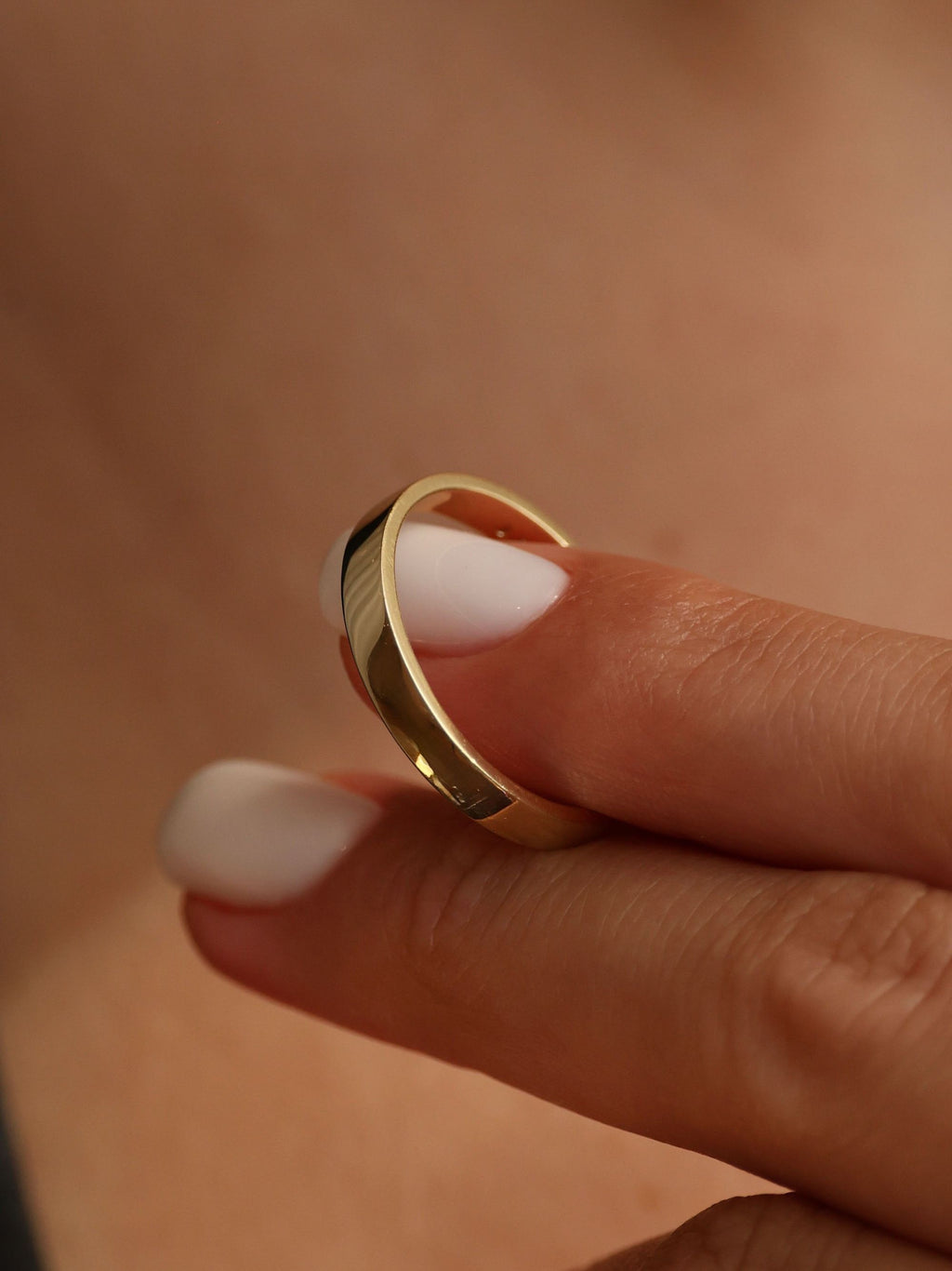 Plain Polished Wedding Band For Men