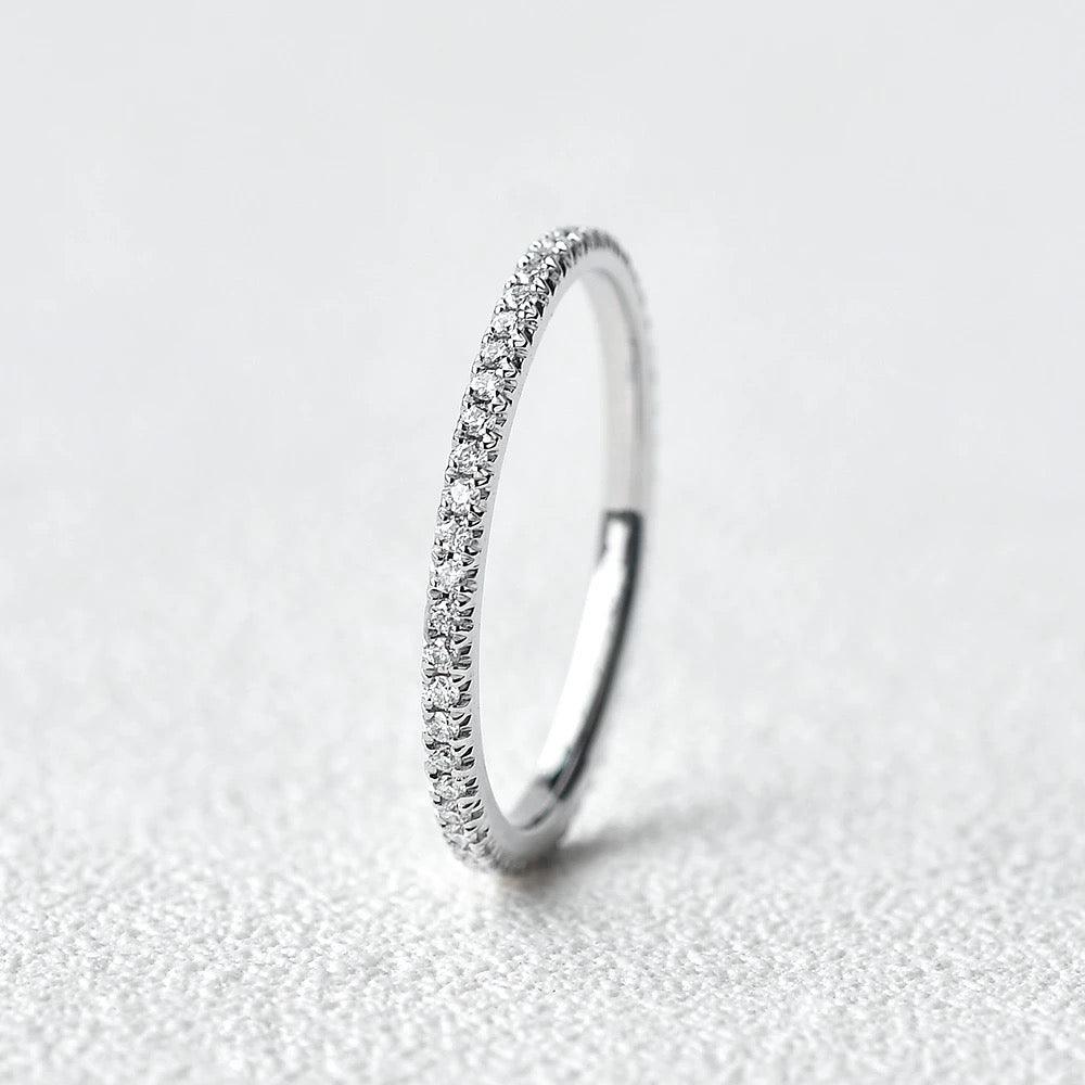 0.2 TCW Round Moissanite Full Eternity Wedding Band