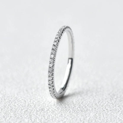 0.2 TCW Round Moissanite Full Eternity Wedding Band