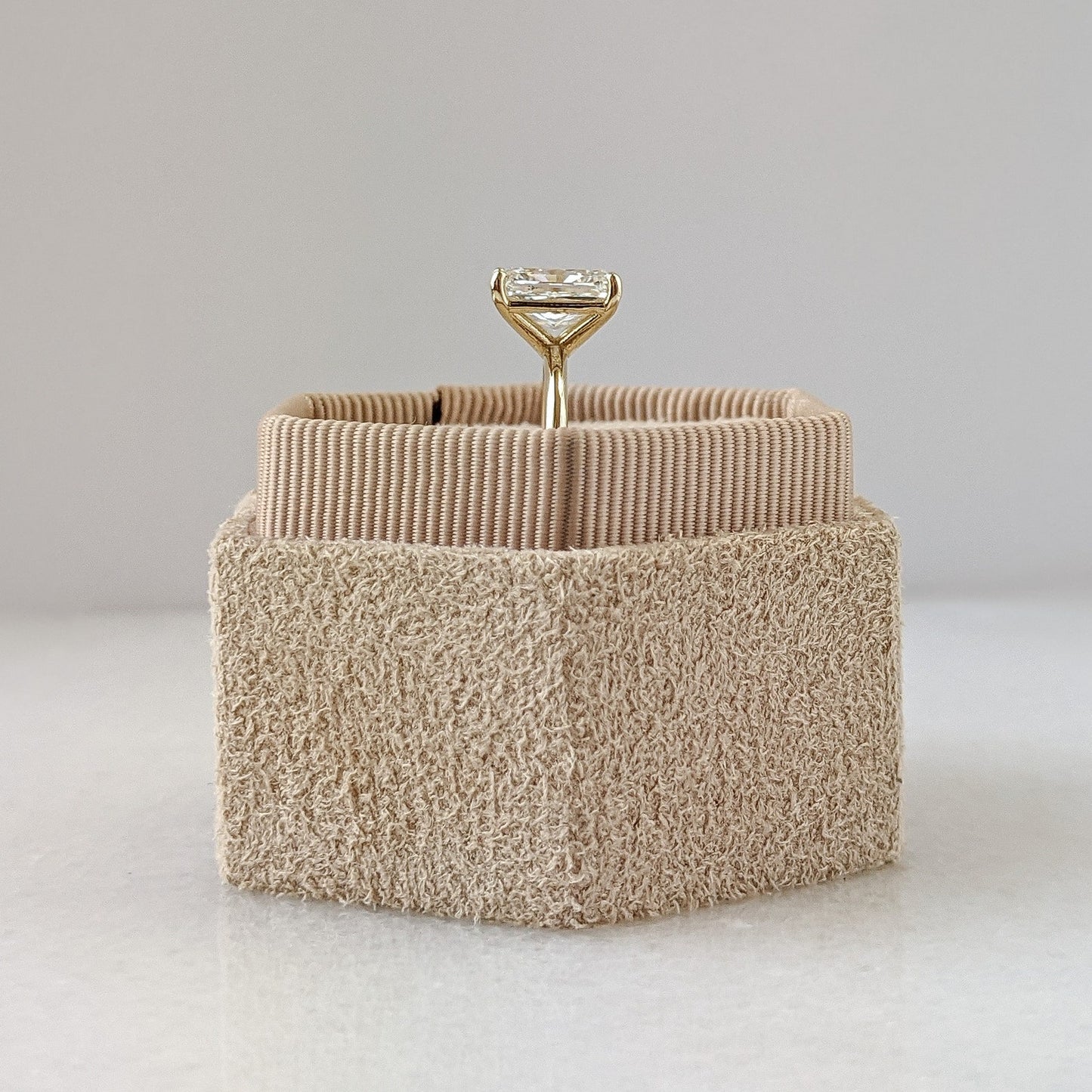 2 CT Radiant Cut Solitaire Moissanite Engagement Ring