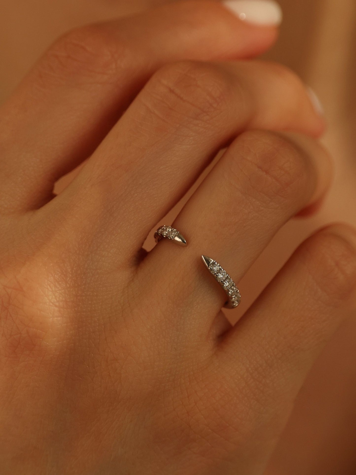 0.36 TCW Round CVD Diamond Pave Open Wedding Band