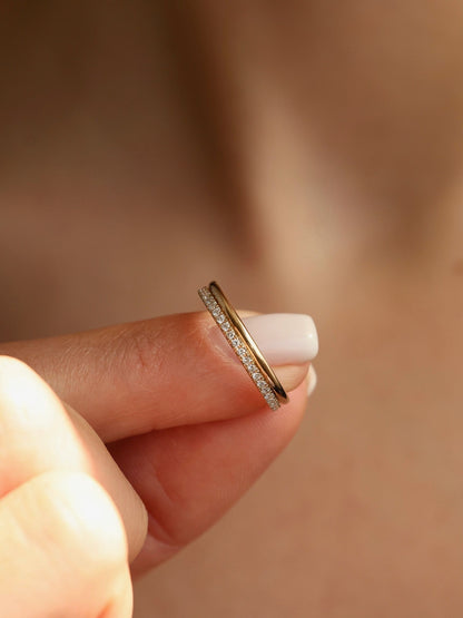 0.4 TCW Round CVD Diamond Pave Wedding Band