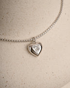 0.21 CT Heart Cut Moissanite Diamond Solitaire Pendant Necklace