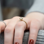 1.5 CT - 3 CT Oval Cut Hidden Halo Twisted Pave Style Moissanite Engagement Ring