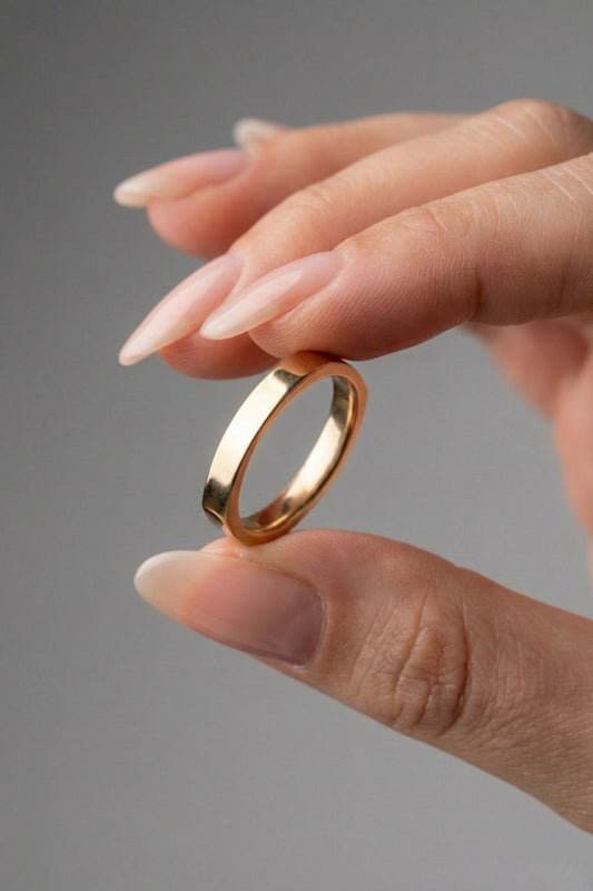 Square Silhouette Wedding Band