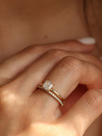 1 CT - 3 CT Cushion Cut Lab grown Diamond Solitaire Engagement Ring