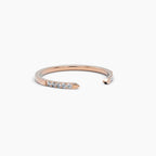 0.08 TCW Round Moissanite Open Cuff Wedding Band