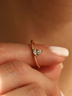 0.30 CT - 2.30 CT Pear Cut Lab grown Diamond Solitaire Engagement Ring