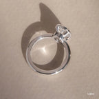 1.5 CT - 2.5 CT Oval Cut Solitaire Bezel Moissanite Engagement Ring
