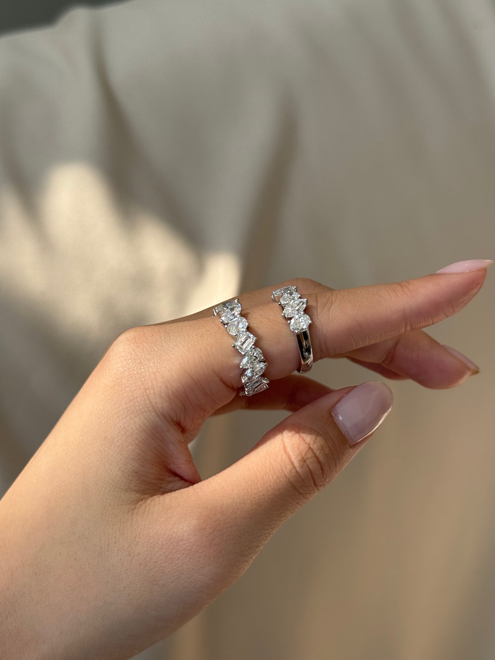 5.05 TCW Mix Fancy CVD Diamond Full Eternity Wedding Band