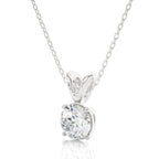 0.59 CT Round Cut Moissanite Diamond Solitaire Necklace