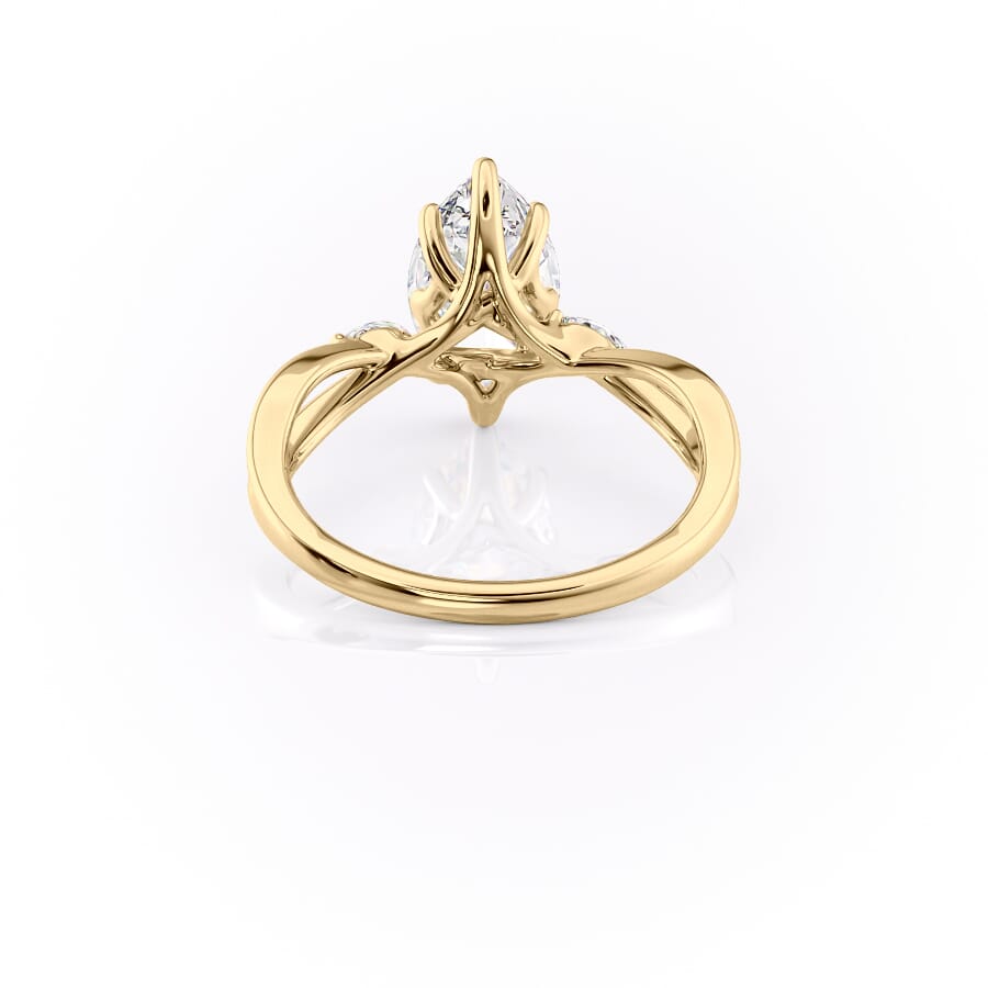 2 CT - 3 CT Marquise Cut Split Shank Cluster Moissanite Engagement Ring