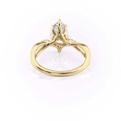 2 CT - 3 CT Marquise Cut Split Shank Cluster Moissanite Engagement Ring