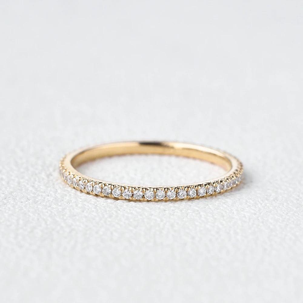 0.2 TCW Round Moissanite Full Eternity Wedding Band