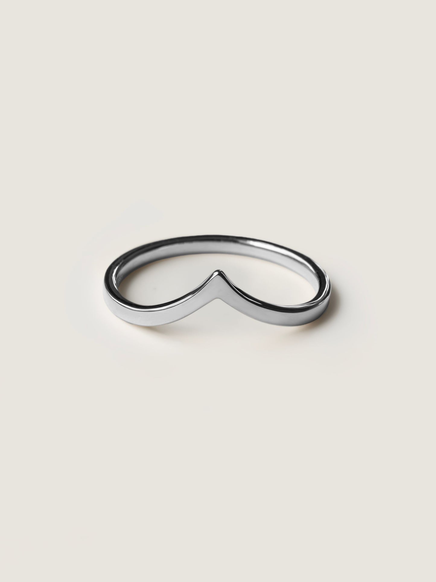 Chevron Plain Wedding Band