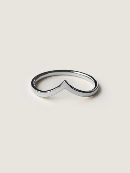 Chevron Plain Wedding Band