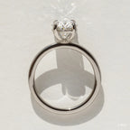 2 CT - 2.2 CT Oval Cut Solitaire Moissanite Engagement Ring