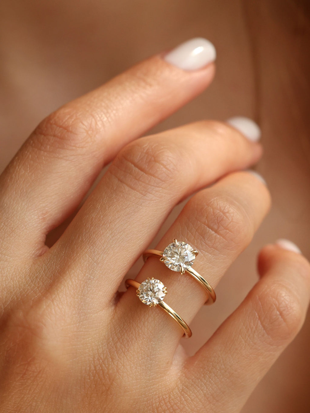 1.5 CT - 3.5 CT Round Cut Lab grown Diamond Solitaire Engagement Ring