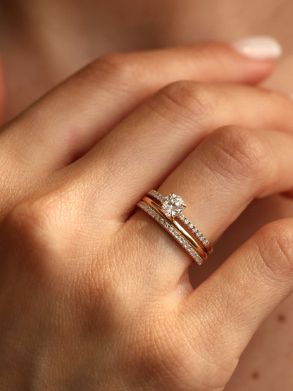 0.4 TCW Round CVD Diamond Pave Wedding Band