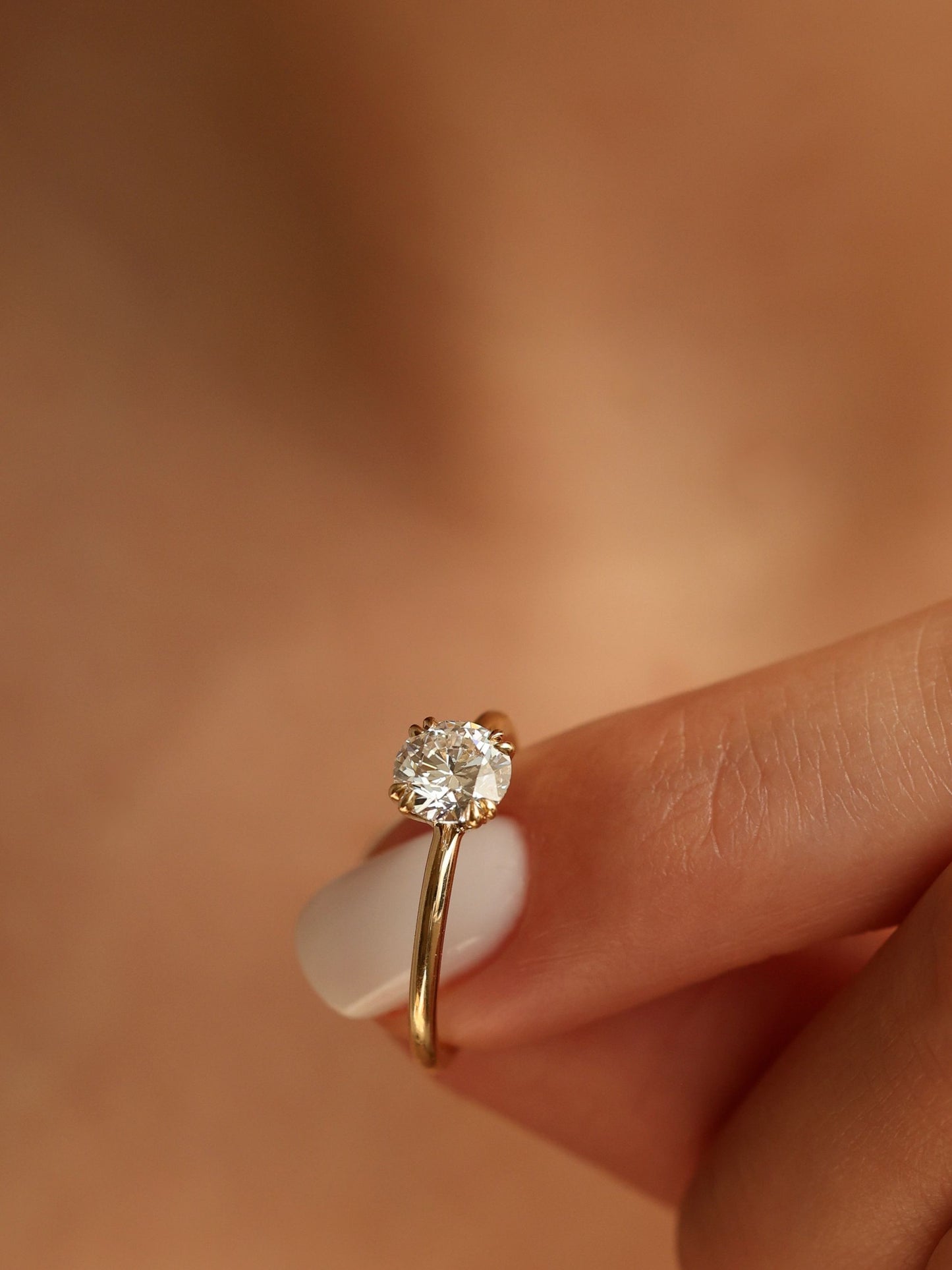 1 CT - 3 CT Round Cut Lab grown Diamond Solitaire & Double-Prong Engagement Ring