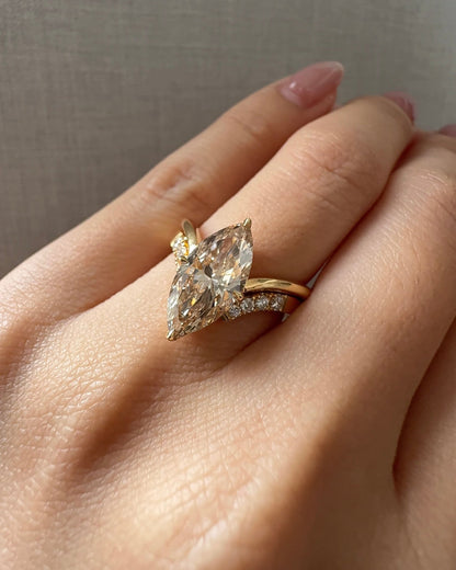 2.79 CT Marquise Cut Lab grown Diamond Solitaire Engagement Ring