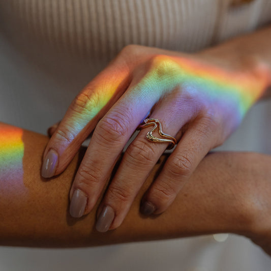 Plain Organic Curved Wedding Band