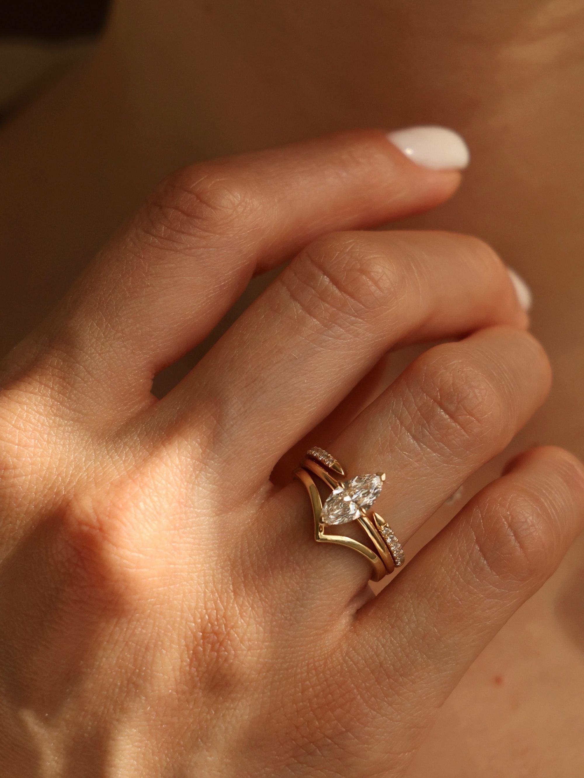 1 CT - 3 CT Marquise Cut Lab grown Diamond Solitaire Engagement Ring