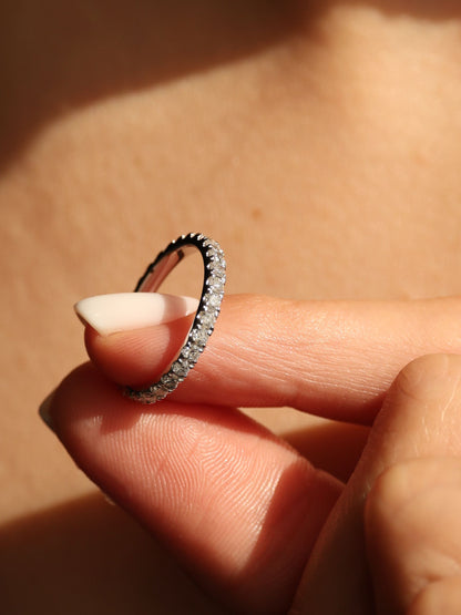 1 TCW Round CVD Diamond Full Eternity Wedding Band