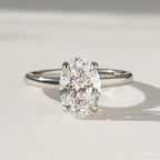 2 CT - 2.2 CT Oval Cut Solitaire Moissanite Engagement Ring
