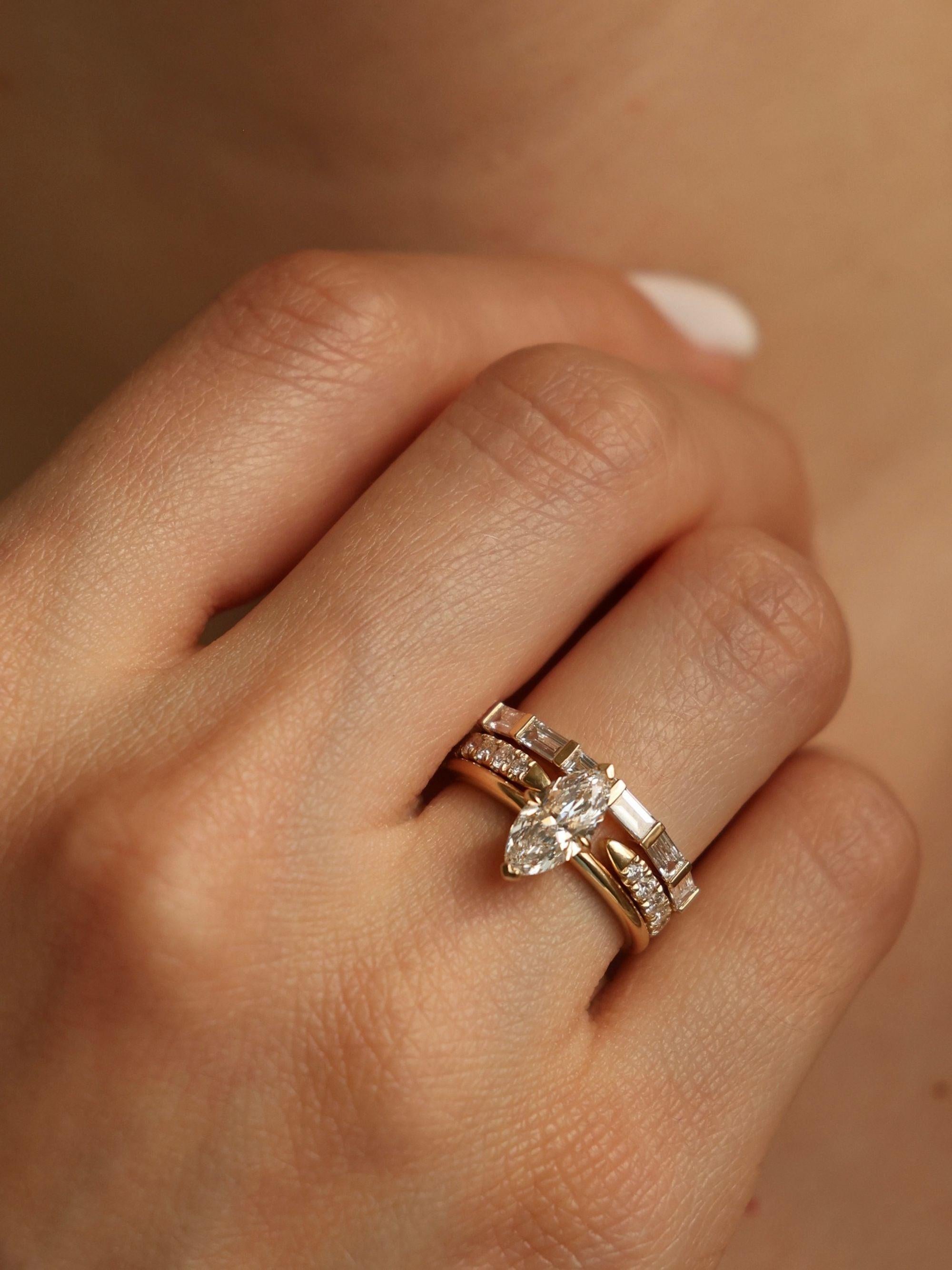 1 CT - 3 CT Marquise Cut Lab grown Diamond Solitaire Engagement Ring
