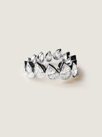 3.2 TCW Pear CVD Diamond Bezel Eternity Wedding Band