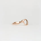 0.11 TCW Round CVD Diamond Curved Unique Style Scattered Wedding Band